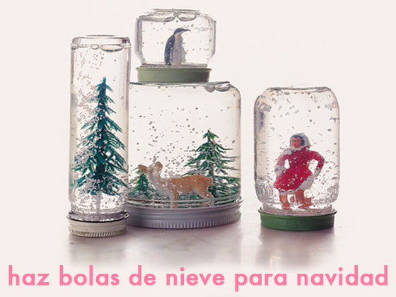 Haz bolas de nieve para navidad