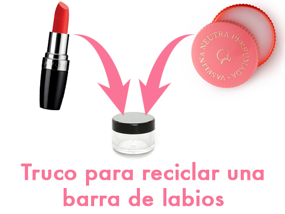 Truco para reciclar una barra de labios