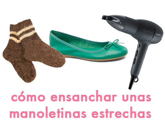 Cómo ensanchar unas manoletinas estrechas