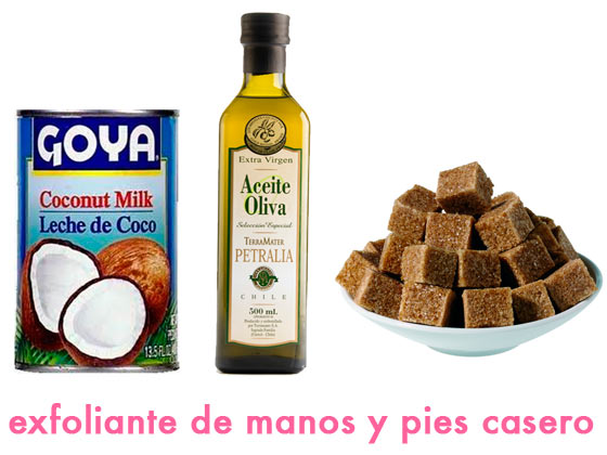 Exfoliante de manos y pies casero