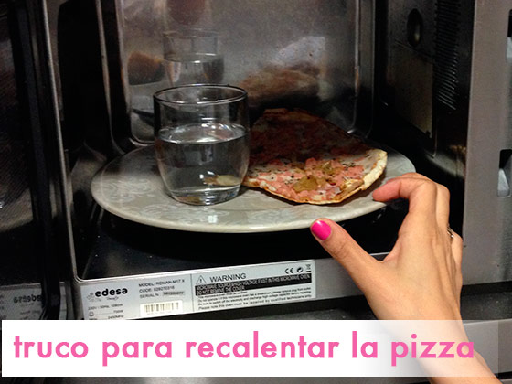 Truco para recalentar la pizza