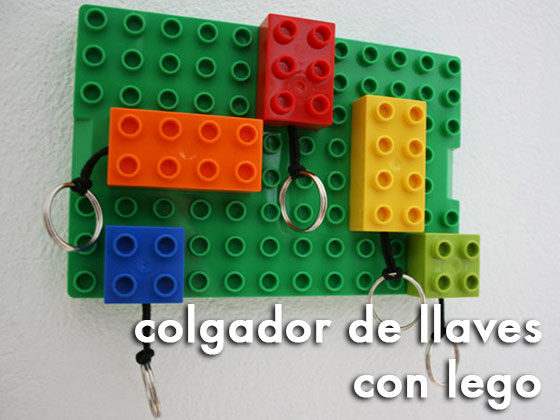 Colgador de llaves con Lego