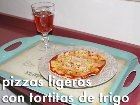 Pizzas ligeras con tortitas de trigo